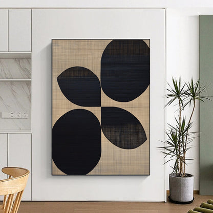 Black and Beige Geometric Abstract for Modern Studio & Contemporary Café STSC312