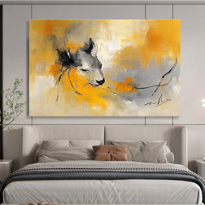 Abstract Animal Portrait Art for Nature - Inspired Nursery & Artistic Pet - Lover’s Home SC335