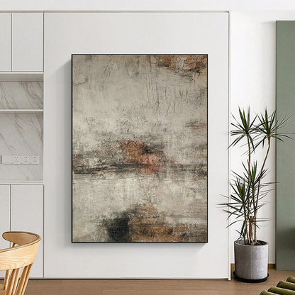 Gray - White - Brown Textured Art for Rustic Restaurant & Art - Themed Hotel DLZ1864