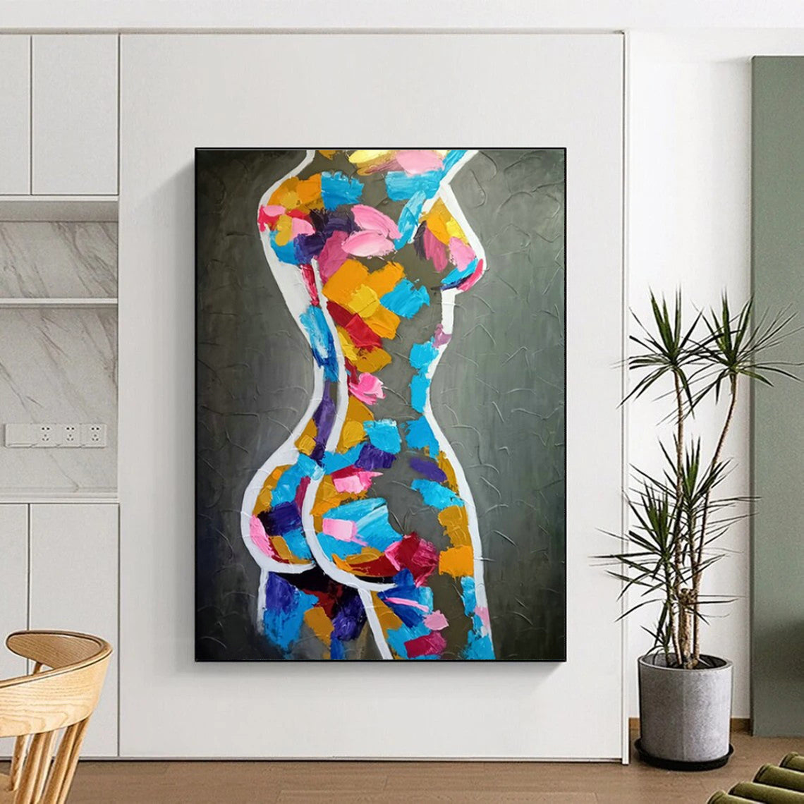 Colorful Female Figure Art for Modern Boudoir & Art Gallery Exhibition DLZ2108