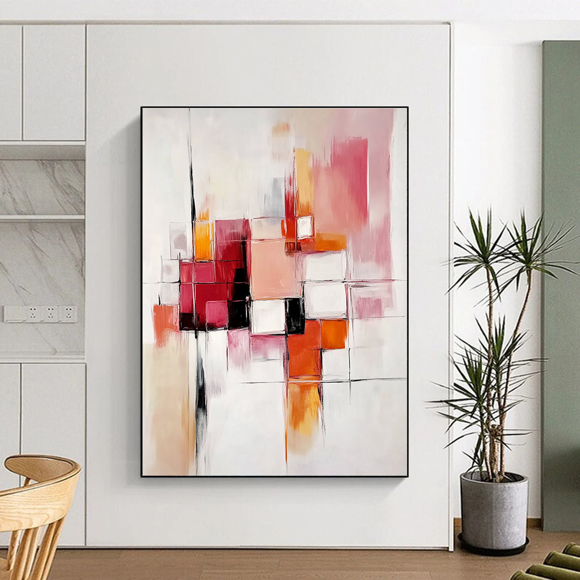 Geometric Abstract Composition for Contemporary Gallery & Minimalist - Inspired Office STSC582