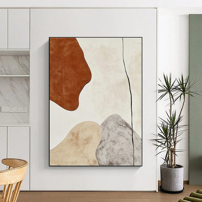 Earth - Toned Shape Abstract for Rustic Home Office & Nature - Inspired Café STSC474