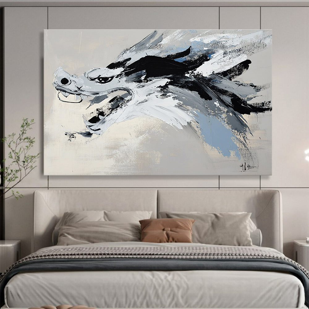 Dragon Head Abstract Art for Asian - Inspired Restaurant & Man Cave SC228