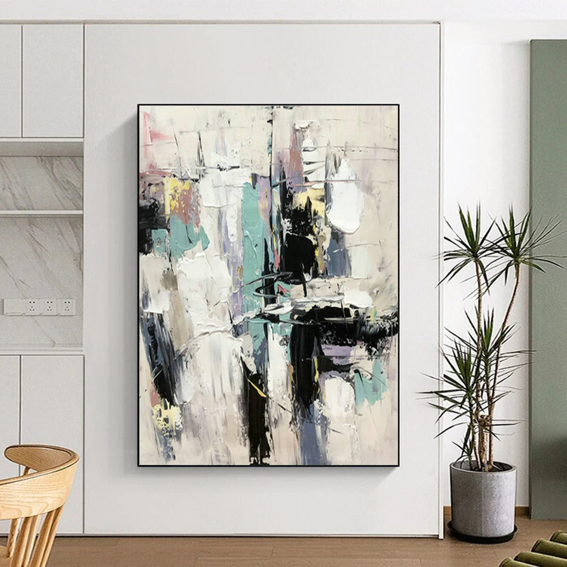 Colorful Block Abstract Art for Living Room & Art Studio DLZ0498