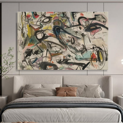 Colorful Line Abstract Art for Creative Studio Workspaces DLZ2528