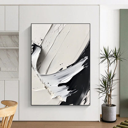 Black and White Textured Abstract for Modern Art Gallery & Industrial - Chic Loft STSC507