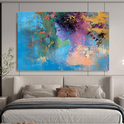 Colorful Portrait Abstract Art for Bohemian - Style Home & Art Gallery Exhibition SC429