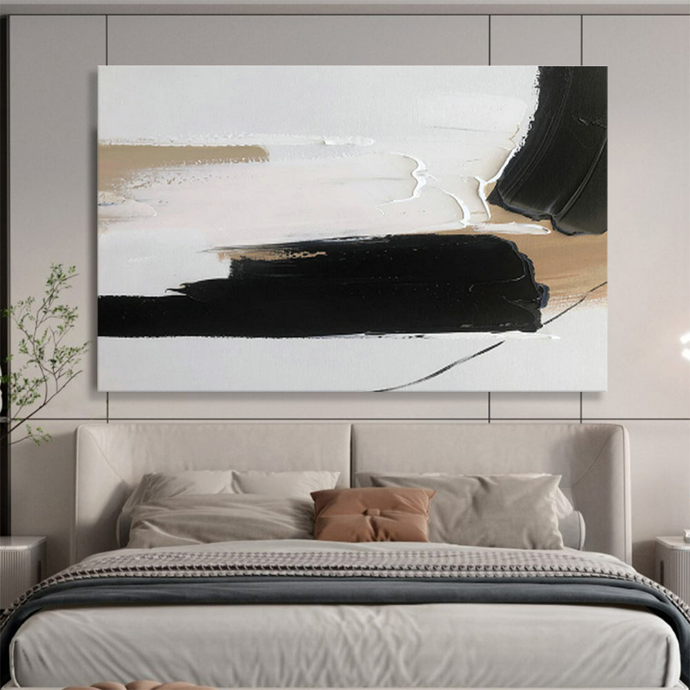 Beige - White - Black Abstract Art for Home Office Creative Focus DLZ2699