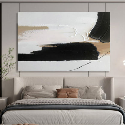 Beige - White - Black Abstract Art for Home Office Creative Focus DLZ2699