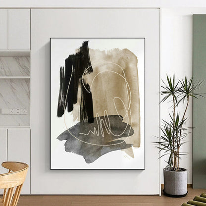 Ink - Line Abstract Art for Bohemian Living Room & Art Studio Break Area DLZ0976