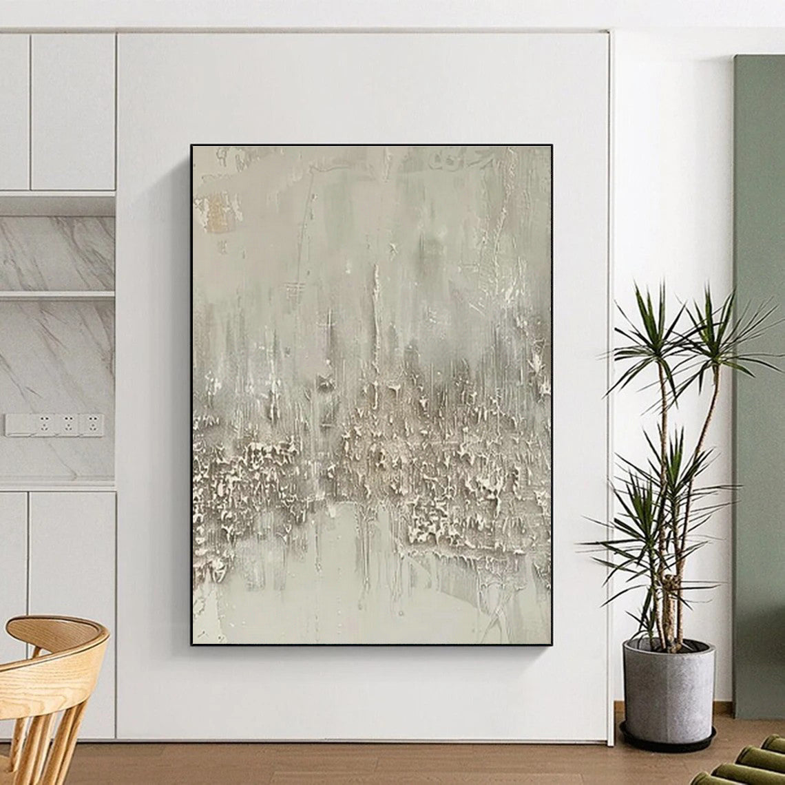 Light Grey Textured Art for Office & Hallway DLZ0416
