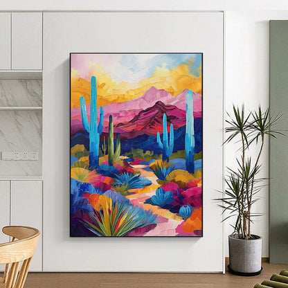 Vibrant Desert Landscape Art for Southwest - Style Home & Adventure - Themed Lounge DLZ2256