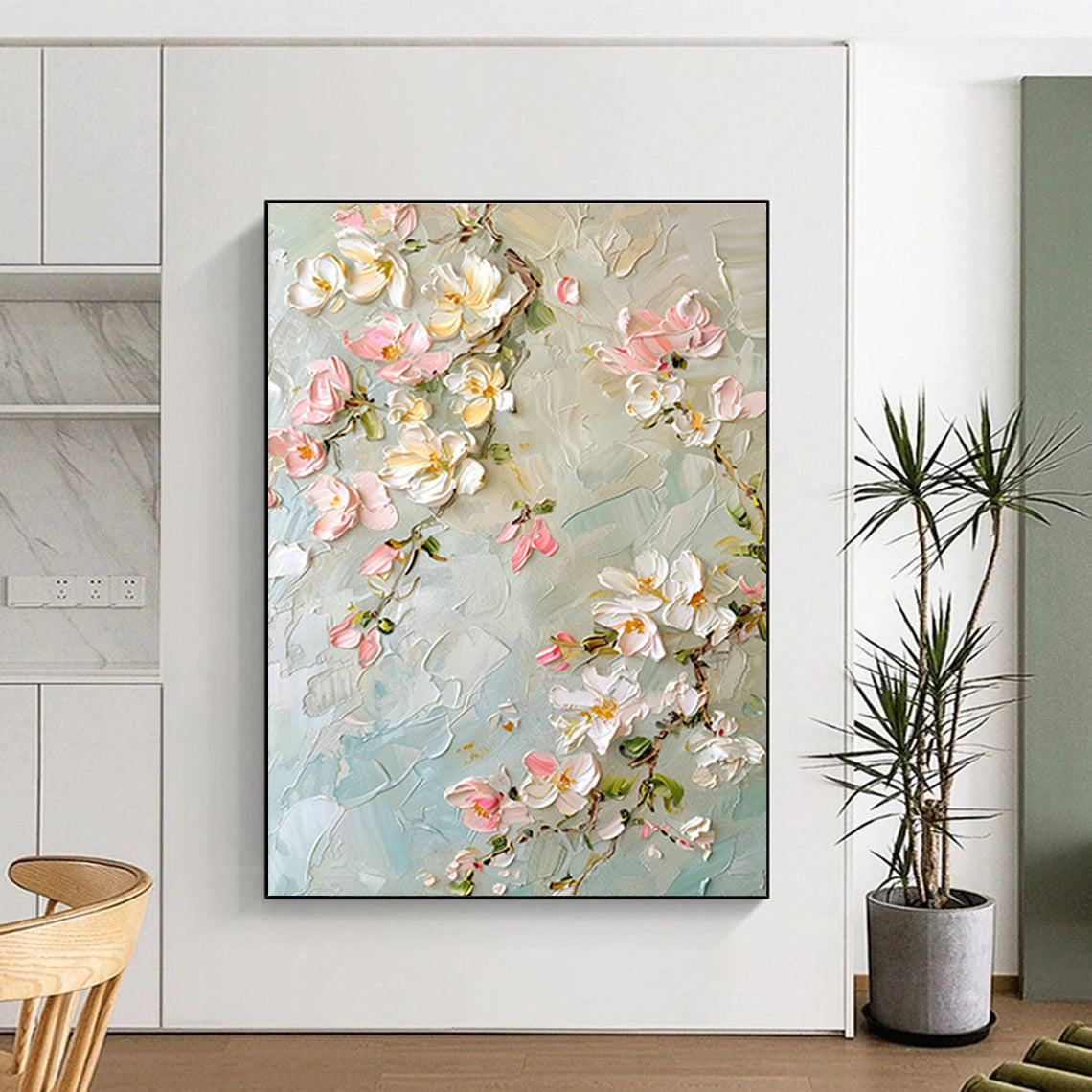 3D Floral Relief Art for Elegant Bedroom & Luxury Spa DLZ0730