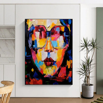 Vibrant Sunglasses Portrait Art for Fashion Boutique & Pop - up Art Event DLZ2352