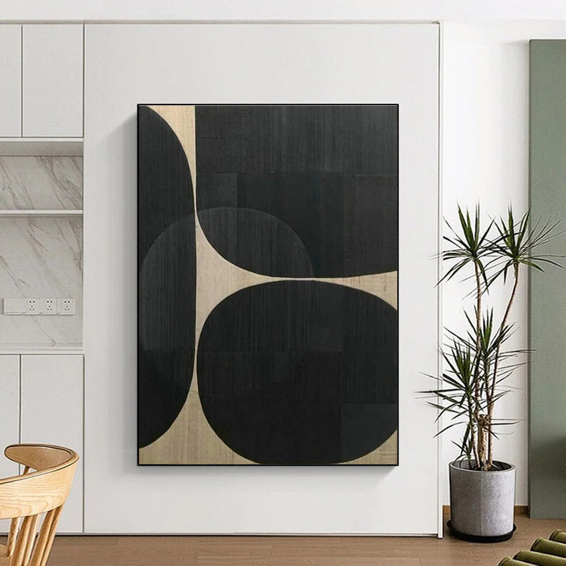 Bold Geometric Shapes Art for Industrial Loft & Modern Art Fair DLZ1436