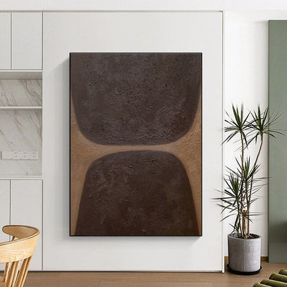 Brown - Black Abstract Art for Industrial - Style Home Theater & Art Studio DLZ1176