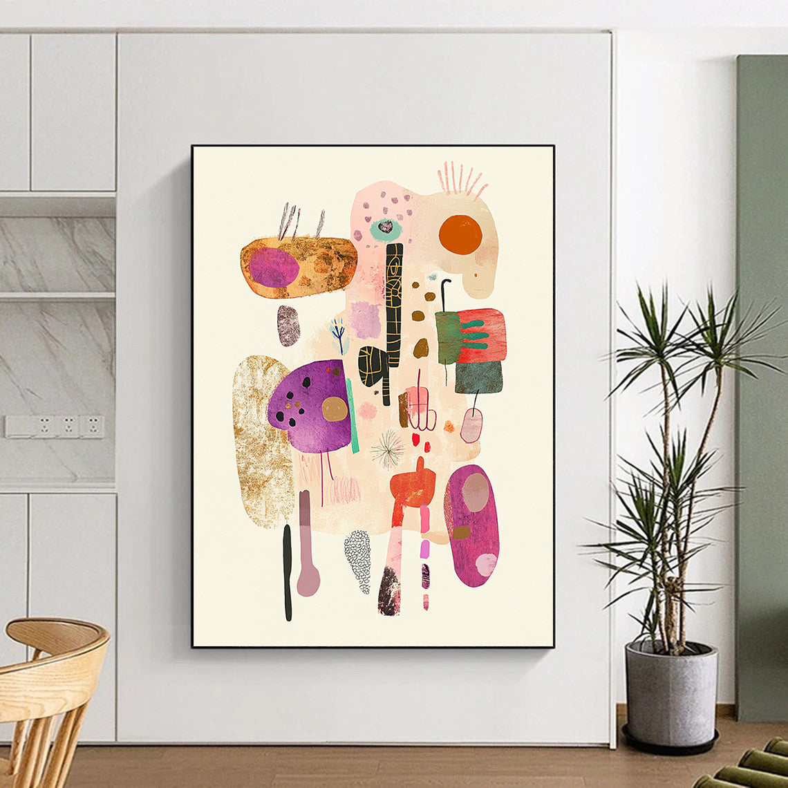 Colorful Abstract Collage Art for Creative Studio & Playful Kids’ Playroom STSC1322