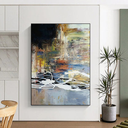 Colorful Splash Abstract Art for Living Room & Creative Space DLZ0528