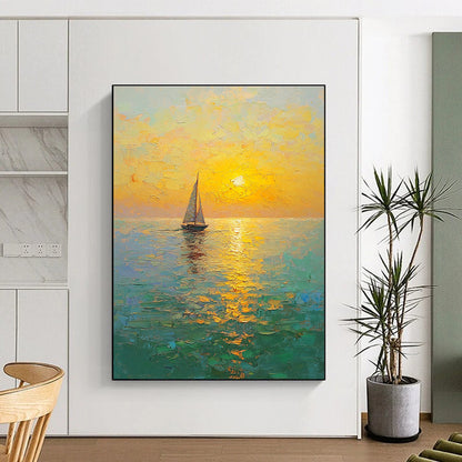 Sailboat at Sunset for Nautical - Themed Café & Yacht Club STSC1296