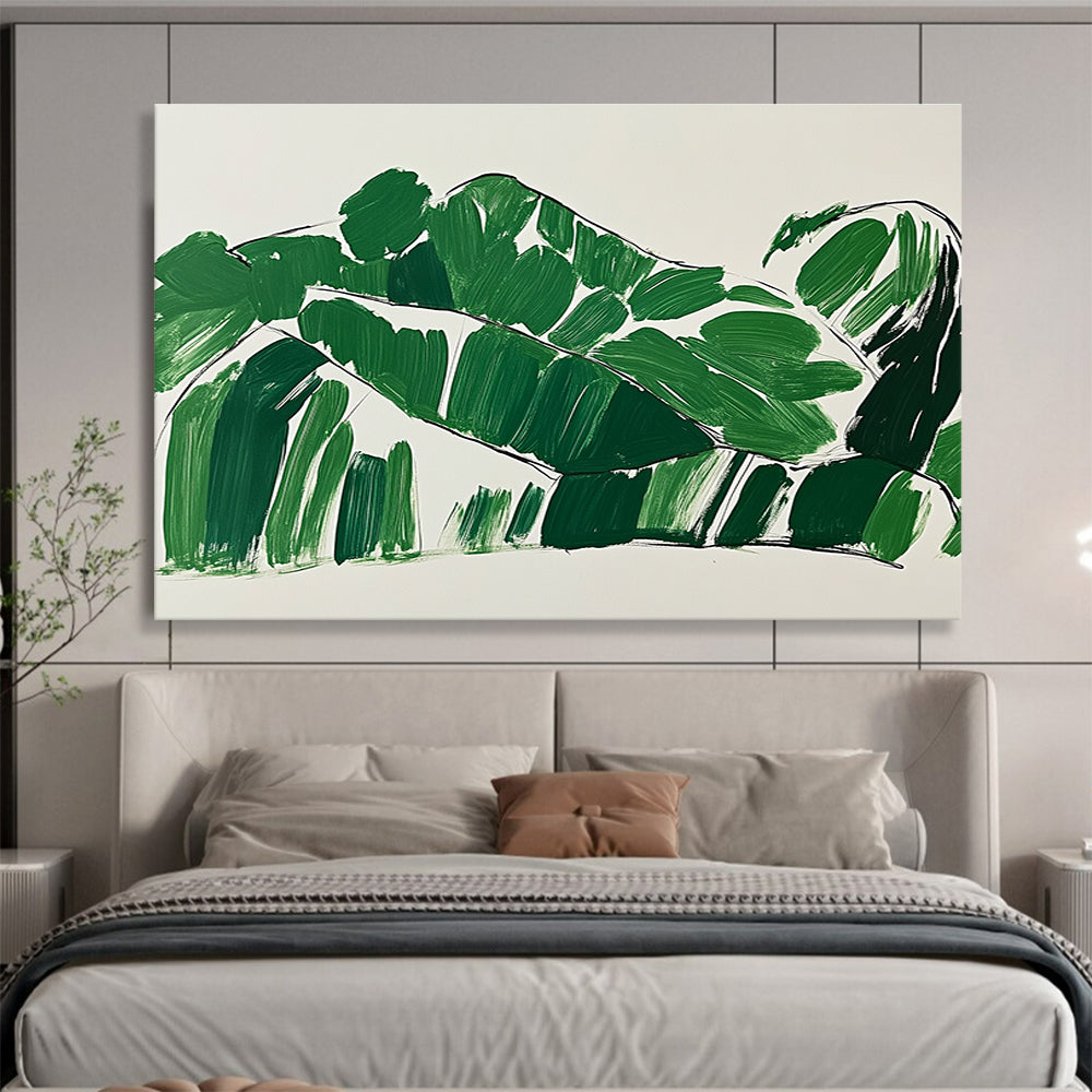 Minimalist Leaf Art for Tropical - Themed Café & Home Office SC551