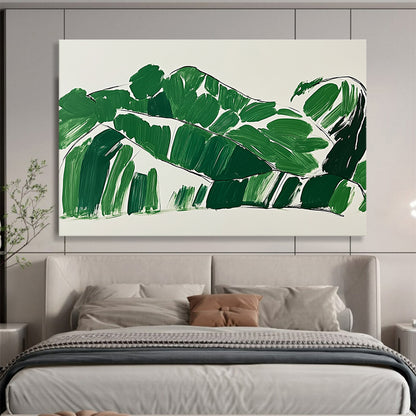 Minimalist Leaf Art for Tropical - Themed Café & Home Office SC551