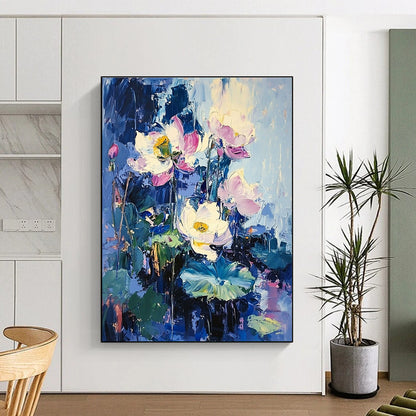 Impasto Lotus Flowers for Zen - Inspired Spa & Oriental - Style Home STSC190