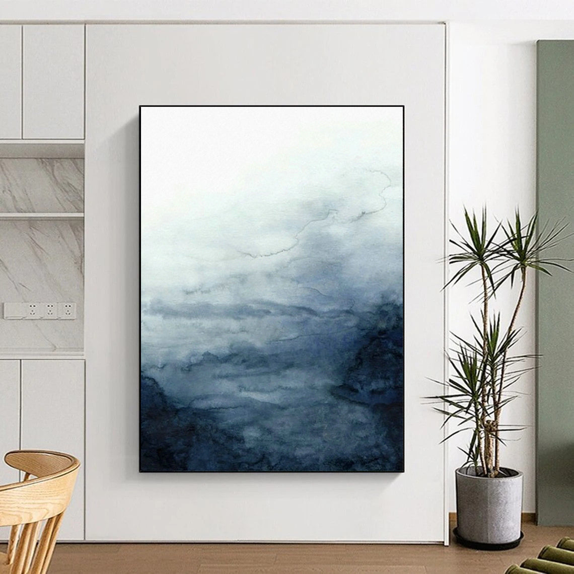 Ink - Wash Cloud Shadows for Traditional Chinese Study & Rainy - Day Bookstore DLZ0946