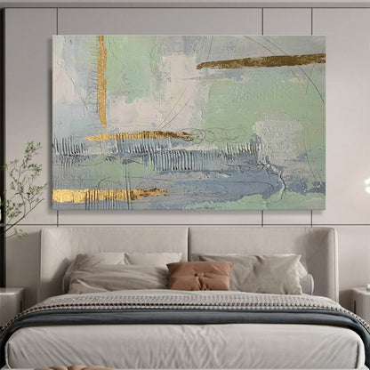 Gold - Foil Accent Abstract Art for Elegant Hotel Lobbies DLZ2563