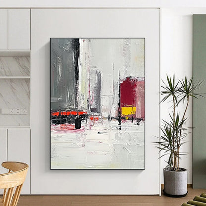 Abstract Urban Street Scene for Industrial - Style Loft & City - Themed Restaurant STSC154