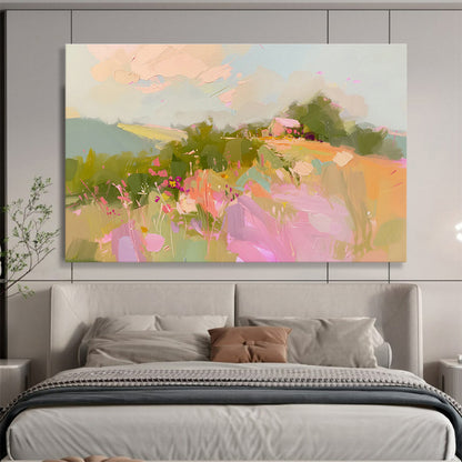 Pastoral Landscape Abstract Art for Countryside Bed and Breakfast Dining Rooms DLZ2592