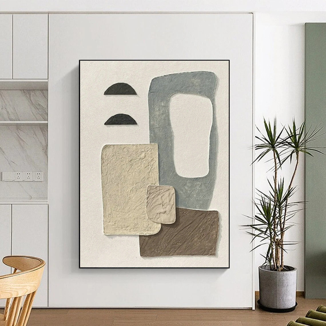 Collage Abstract Art for Art Studio & Bohemian Home DLZ1142