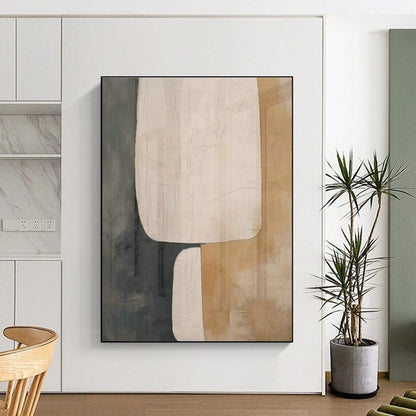Repeated Geometric Patchwork Abstract Art for Minimalist Office & Contemporary Art Show DLZ1946