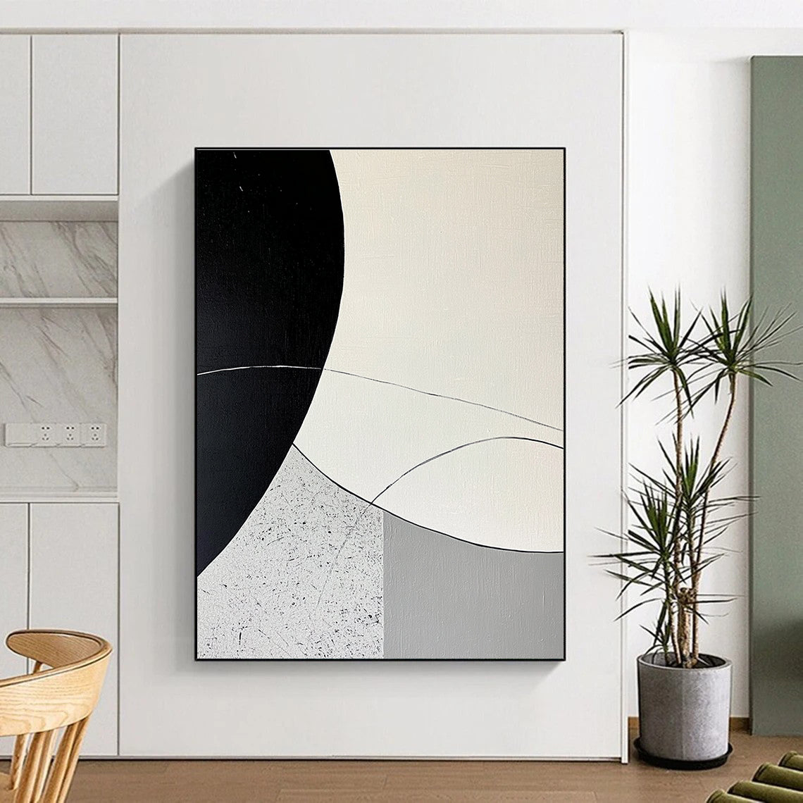 Monochrome Geometric Minimalism for Industrial - Chic Loft & Contemporary Art Space STSC436