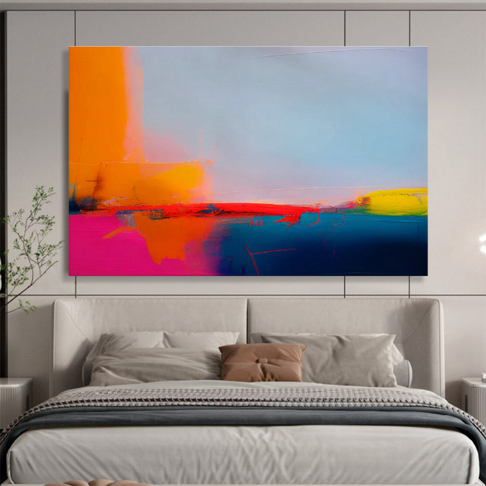 Color - Clash Abstract Landscape Art for Bold Home Office DLZ2867