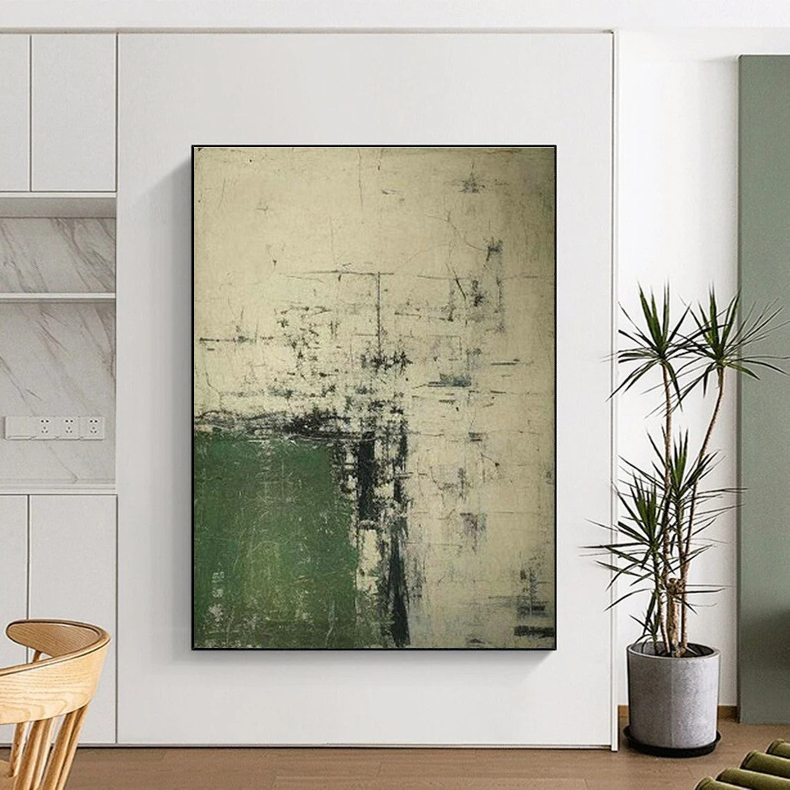 Minimalist Abstract Art for Scandinavian Home Office Focus Zones DLZ0262