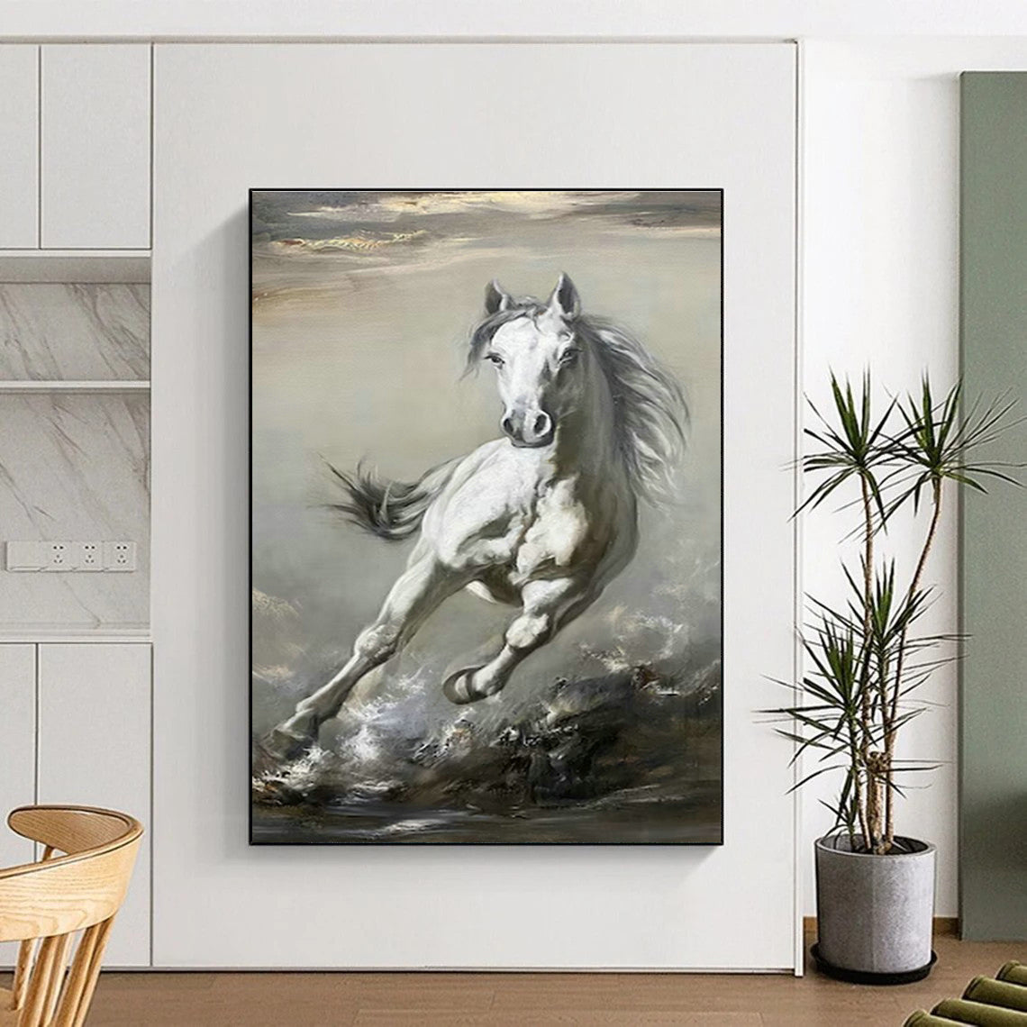 Galloping Horse Art for Equestrian Club & Classic Home Study DLZ2042