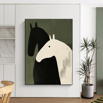 Stylized Horse Duo for Children’s Playroom & Modern Nursery STSC1077