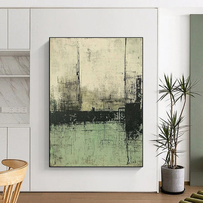 Monochrome Abstract Landscape for Industrial - Style Loft & Art Gallery Corridor STSC421