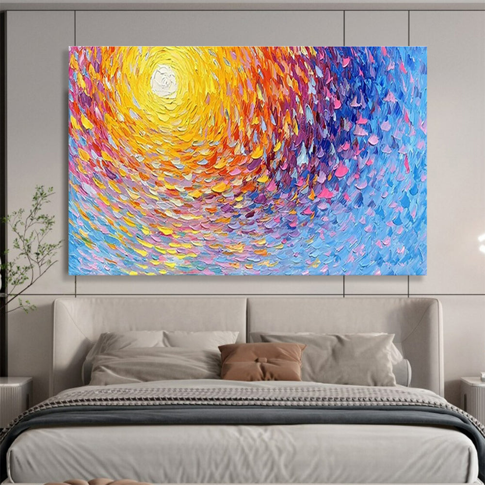 Colorful Swirl Abstract Art for Modern Art Gallery Rotunda Displays DLZ3265