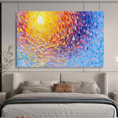 Colorful Swirl Abstract Art for Modern Art Gallery Rotunda Displays DLZ3265