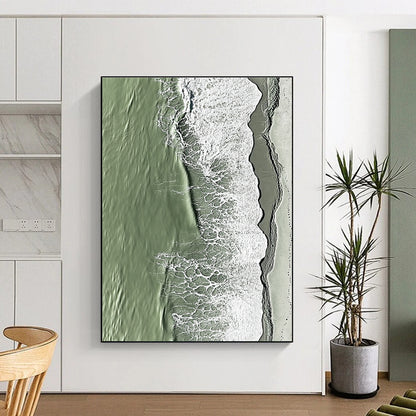 Aerial Green Beach Waves for Coastal Home Office & Beachfront Resort STSC1158