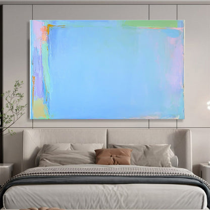 Soft Blue with Edges Art for Coastal Spa & Relaxation Room SC377