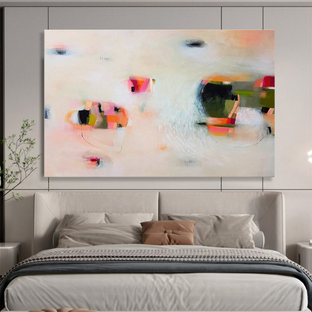 Pink - White Minimalist Abstract Art for Delicate Nurseries DLZ2418