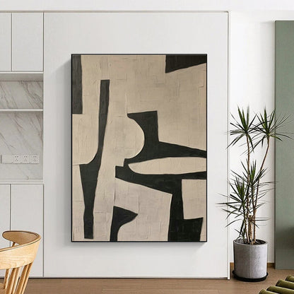 Black - White Geometric Art for Modern Office Reception Areas DLZ0180