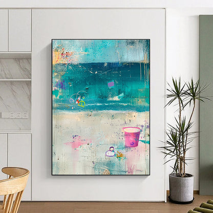 Colorful Beach Abstract for Coastal Home & Art - Themed Restaurant STSC1101