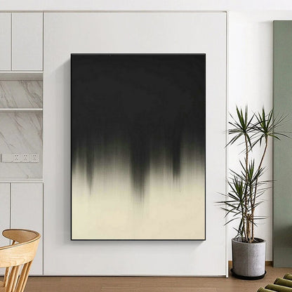 Black - White Gradient Abstract Art for Art Gallery Feature Walls DLZ0249