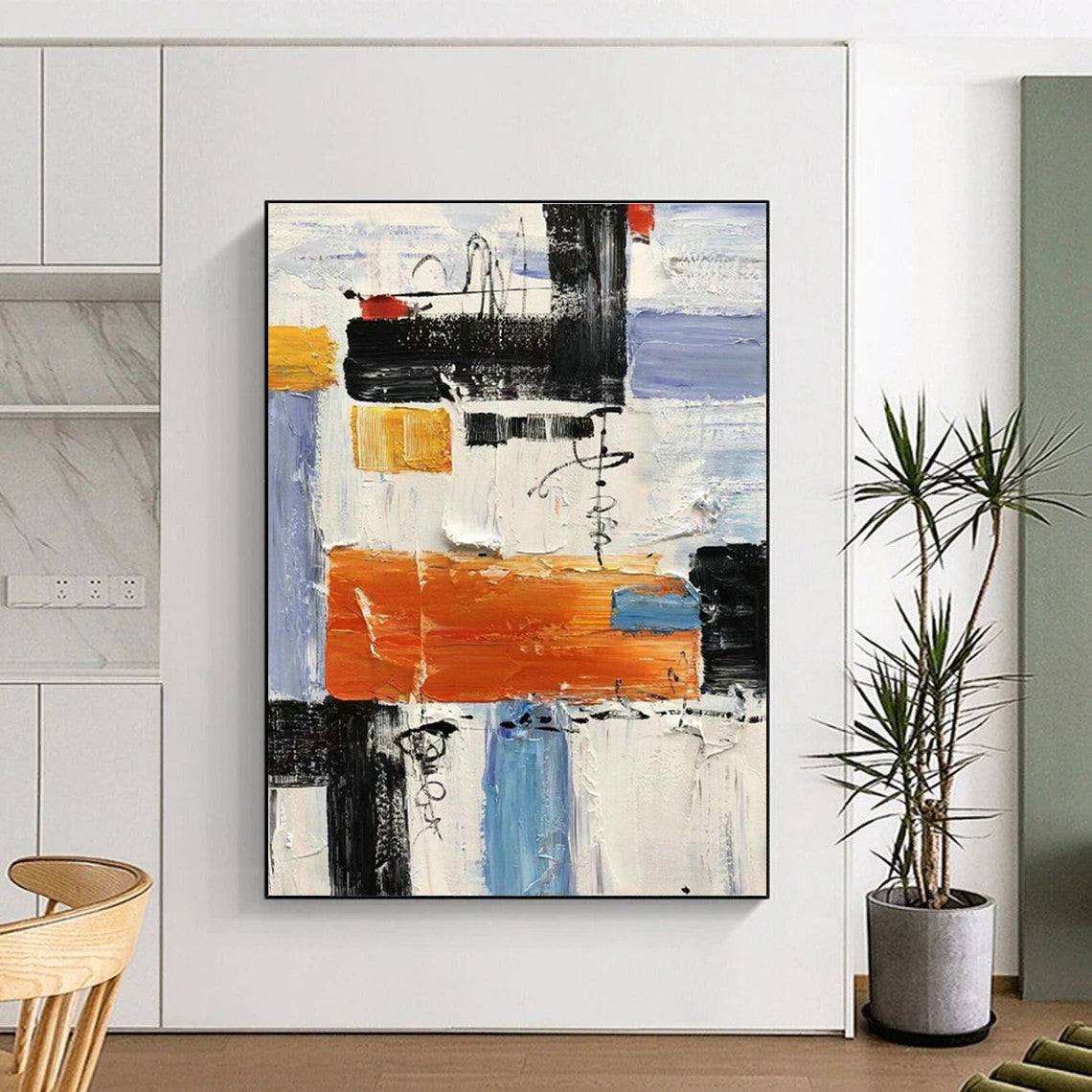 Colorful Abstract Composition Art for Creative Studio & Community Center DLZ0625