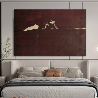 Dark Brown - White Abstract Art for Moody Bedroom Retreats DLZ2525
