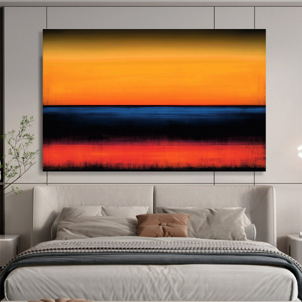 Vibrant Sunset Horizon Art for Beachfront Restaurant & Bold Living Room SC053
