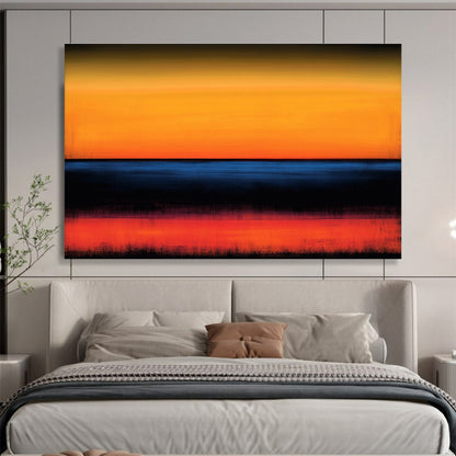 Vibrant Sunset Horizon Art for Beachfront Restaurant & Bold Living Room SC053